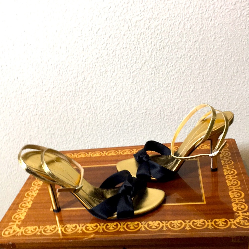 NWT Kate Spade 5 Gold Lemay Back Satin  $298 heels formal